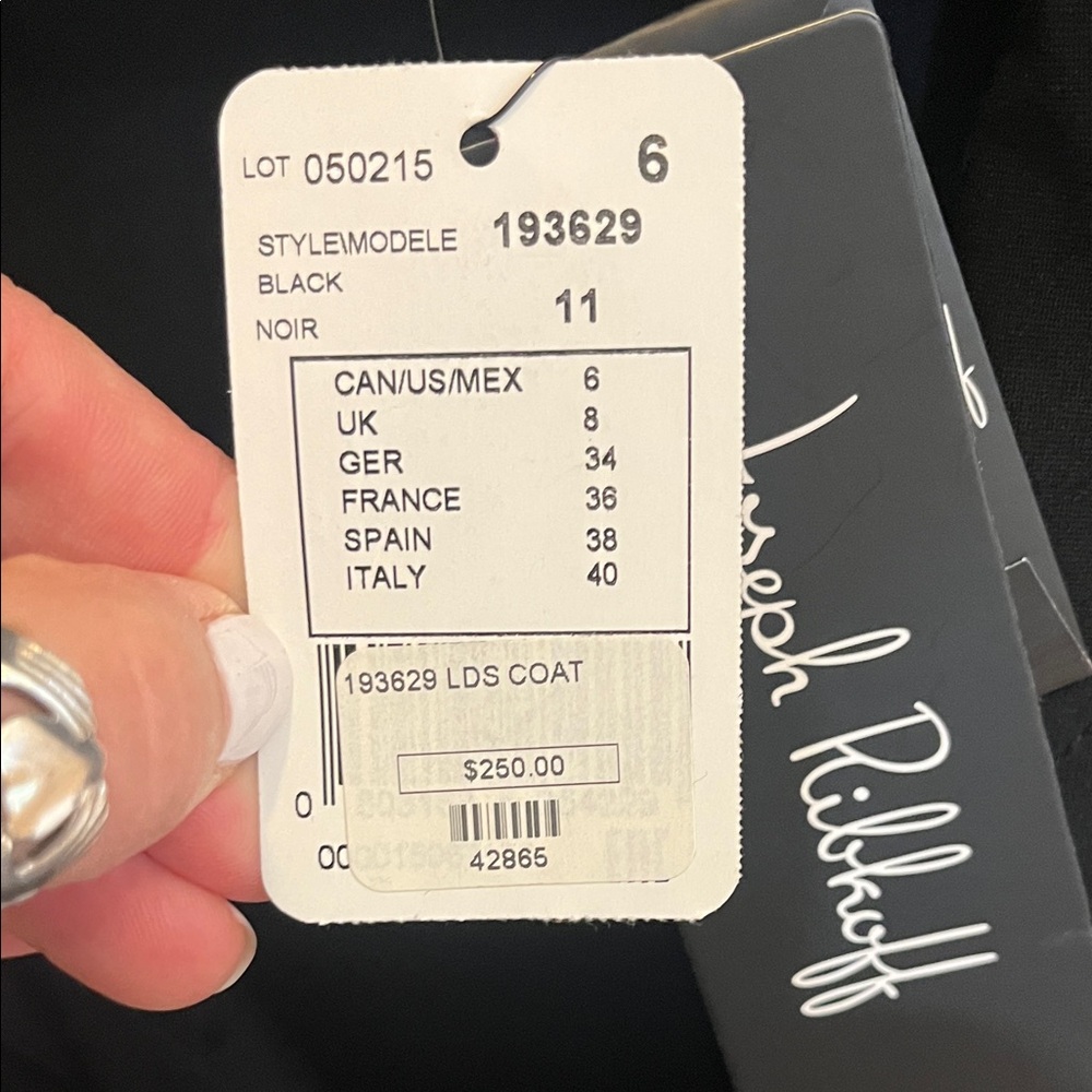 Joseph Ribkoff Black Long Coat - Picture 2 of 14